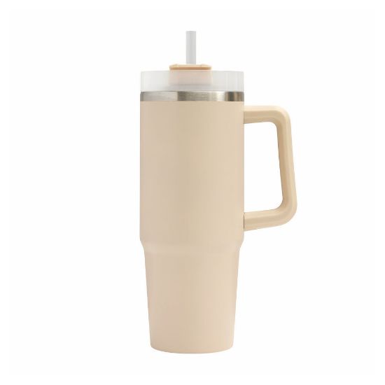 Bild von Vakuum-Trinkbecher "Drink Deluxe", beige