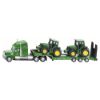 Bild von Tieflader mit "John Deere" Traktoren