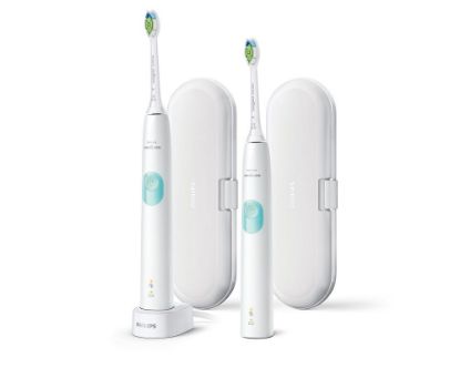 Bild von Elektrische Schallzahnbürste "Protective Clean 4500 HX6807/35", Doppelpack, weiß mint