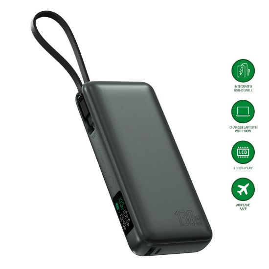 Bild von Powerbank "Enterpirse" 130 Watt mit integriertem USB-C Kabel