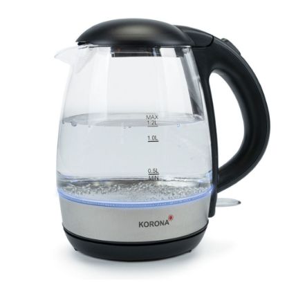 Bild von Glas-Wasserkocher "20608", Schwarz / Edelstahl