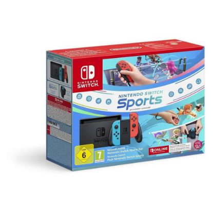 Bild von "Switch" Konsole, Bundle inkl. "Switch Sports"-Set, neonrot