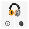 Bild von Over-Ear Kopfhörer "OnTrac", Gelb/Aluminium