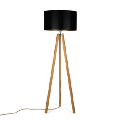 Bild von Stehlampe HOLZBACH 7, Schirm schwarz/gold