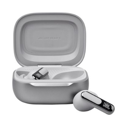 Bild von Noise Canceling Earbuds "LIVE Beam 3", Wireless Charging, Smart Case, Silber