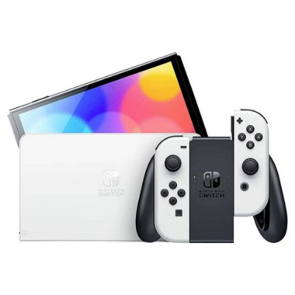Bild von "Switch OLED" Konsole, weiß/weiß