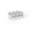 Bild von Tisch "Fred's Table" + 6 x Stuhl "Fred's Armchair", light grey
