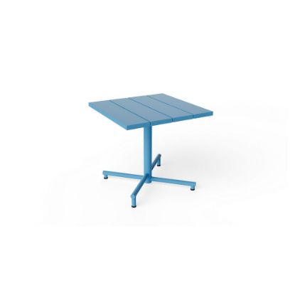 Bild von Tisch "Fred`s Square Bistreau" + 2 x Stuhl "Fred's Armchair", wave blue