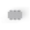 Bild von Tisch "Fred's Table" + 6 x Stuhl "Fred's Armchair", light grey