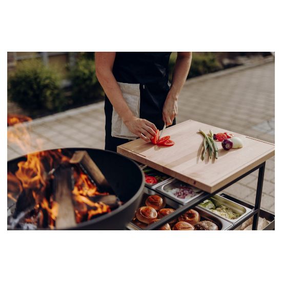 Bild von Outdoor-Küche "Fire Kitchen" mit "BowL 57" Plancha-Grillset