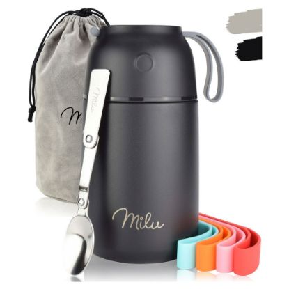 Bild von Isolier-Speisebehälter-Set, 9-tlg., schwarz, 650ml