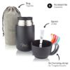 Bild von Isolier-Speisebehälter-Set, 9-tlg., schwarz, 650ml