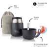 Bild von Isolier-Speisebehälter-Set, 9-tlg., schwarz, 450ml