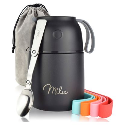 Bild von Isolier-Speisebehälter-Set, 9-tlg., schwarz, 450ml
