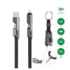 Bild von USB-C Kabel "ComboCord Flat" 240W, 1.5m und Keyring Kabel, graphit