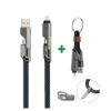Bild von USB-C Kabel "ComboCord Flat" 240W, 1.5m und Keyring Kabel, graphit