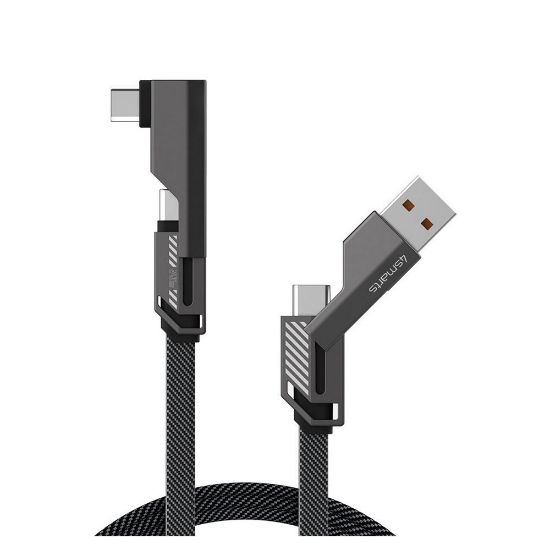 Bild von USB-C Kabel "ComboCord Flat Right Angle" 240W, 1,5m, graphit