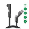 Bild von USB-C Kabel "ComboCord Flat Right Angle" 240W, 1,5m, graphit