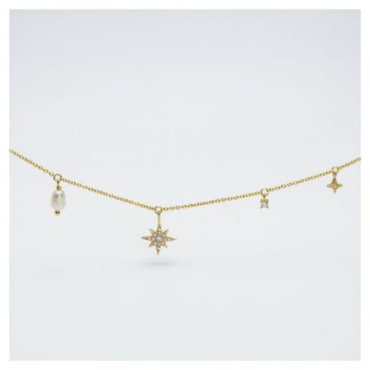 Bild von Halskette "Windrose Celestial", gold