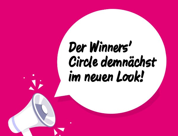 Der Winners' Circle demnächst im neuen Look