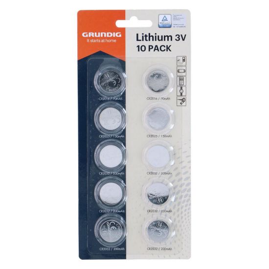 Bild von Knopfzellen-Set "3V", 10-tlg., versch. Größen
