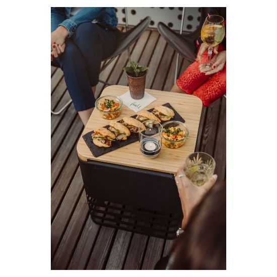 Bild von Feuerkorb "Cube" Flip-Set mit Auflagebrett