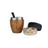 Bild von Edelstahl-Müslibecher-Set to go, 3-tlg., 400 ml, Holzoptik