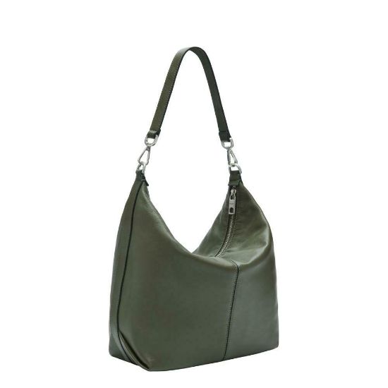 Bild von Schultertasche "Paris Hobo", M, olivgrün