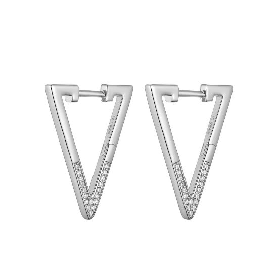 Bild von Creolen "French Chic", Silber