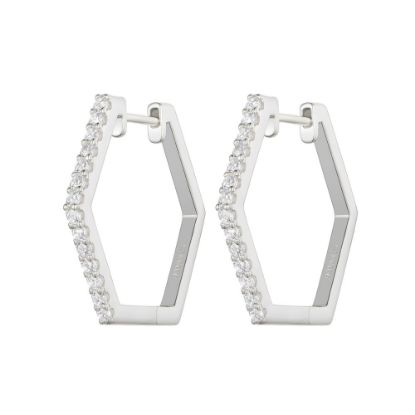 Bild von Creolen "French Chic", Silber