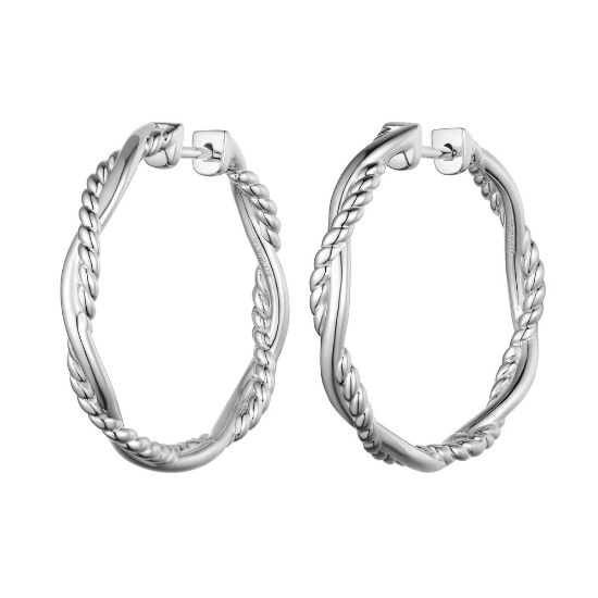 Bild von Creolen "Solid Flair", Silber