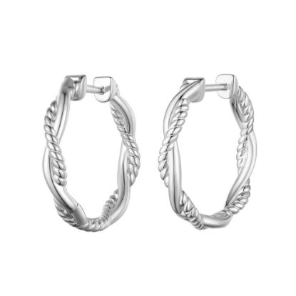 Bild von Creolen "Solid Flair", Silber