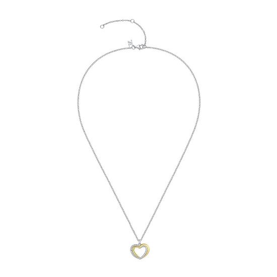 Bild von Collier "Double Happiness", Silber/vergoldet