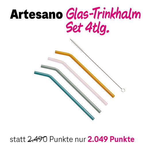 Bild von Villeroy & Boch Artesano Bev. Glas-Trinkhalm Set 4tlg.