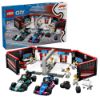 Bild von Bauspielzeug, F1 Garage mit Mercedes-AMG & Alpine Rennautos "City"