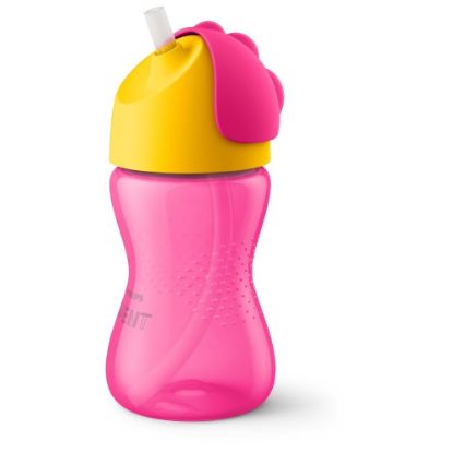 Bild von Strohhalmbecher "SCF798/02", 300 ml, pink/gelb