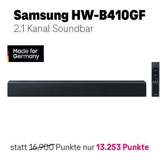 Bild von Samsung B-Serie Soundbar HW-B410GF 2.0-Kanal Subwoofer (2025)