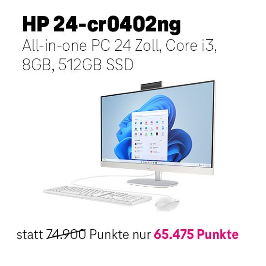 Bild von HP All-in-one PC 24 Zoll, Core i3, 8GB, 512GB SSD