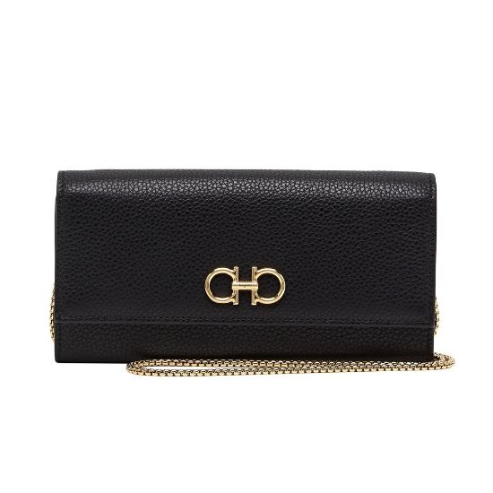 Bild von Brieftasche "Gancini" mit Kette, Schwarz