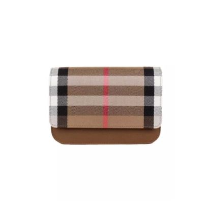 Bild von Umhängetasche "Madison Leather Shoulder Bag", Brown Check