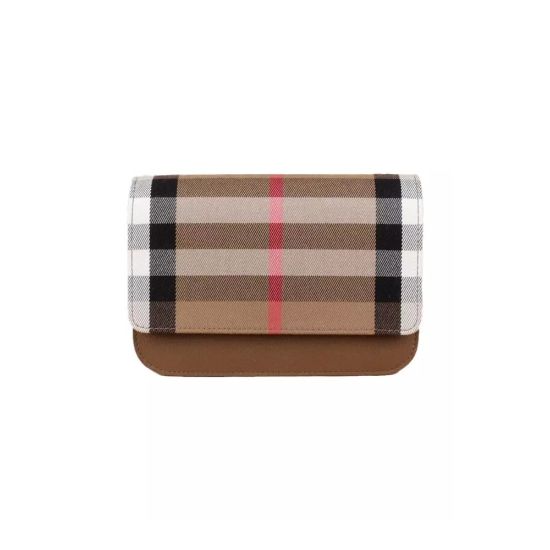 Bild von Umhängetasche "Madison Leather Shoulder Bag", Brown Check