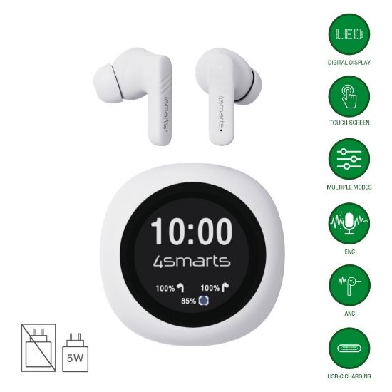 Bild von In-Ear TWS Kopfhörer "SkyBuds Pro Screen ANC", weiß
