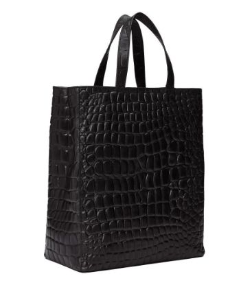 Bild von Handtasche "Paper Bag Croco", M, black