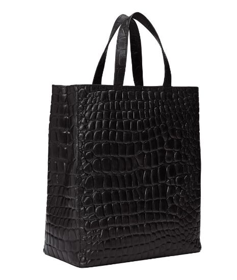 Bild von Handtasche "Paper Bag Croco", M, black