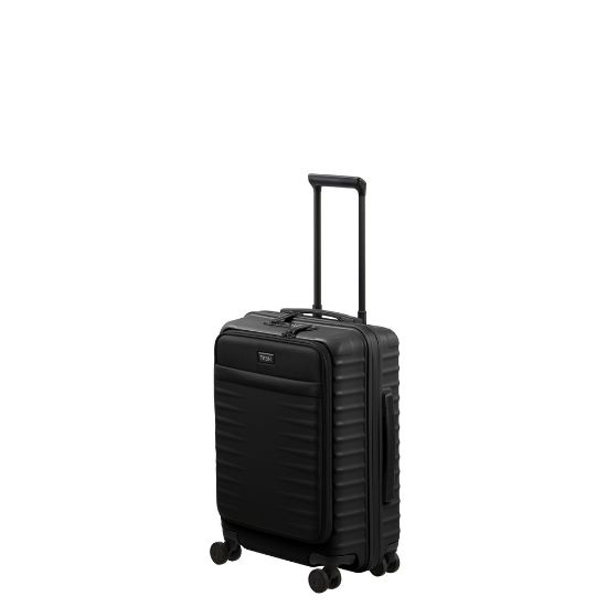 Bild von 4-Rollen-Bordtrolley "Upgrade" mit Vortasche, 55cm, Nightshade Black