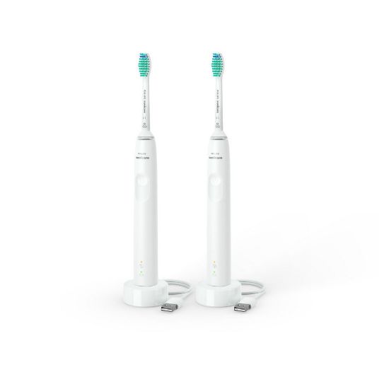 Bild von Elektrische Schallzahnbürste "Series 3100 HX3675/13", Doppelpack, weiß