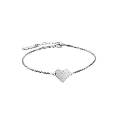 Bild von Armband mit Anhänger "Herz LJ-0328-B-17", silber