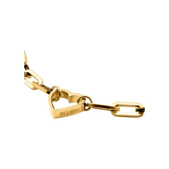 Bild von Edelstahlarmband Herz "LJ-0344-B-20", gold