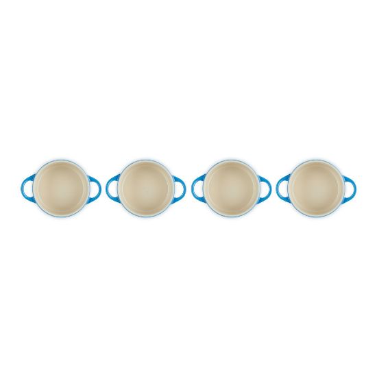 Bild von Mini-Schmortöpfe "Mini Cocotte", 4-tlg., 0,25 l, azure