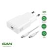 Bild von Netzladegerät mit USB-C Kabel "PDPlug Slim 20W GaN 1C", weiß